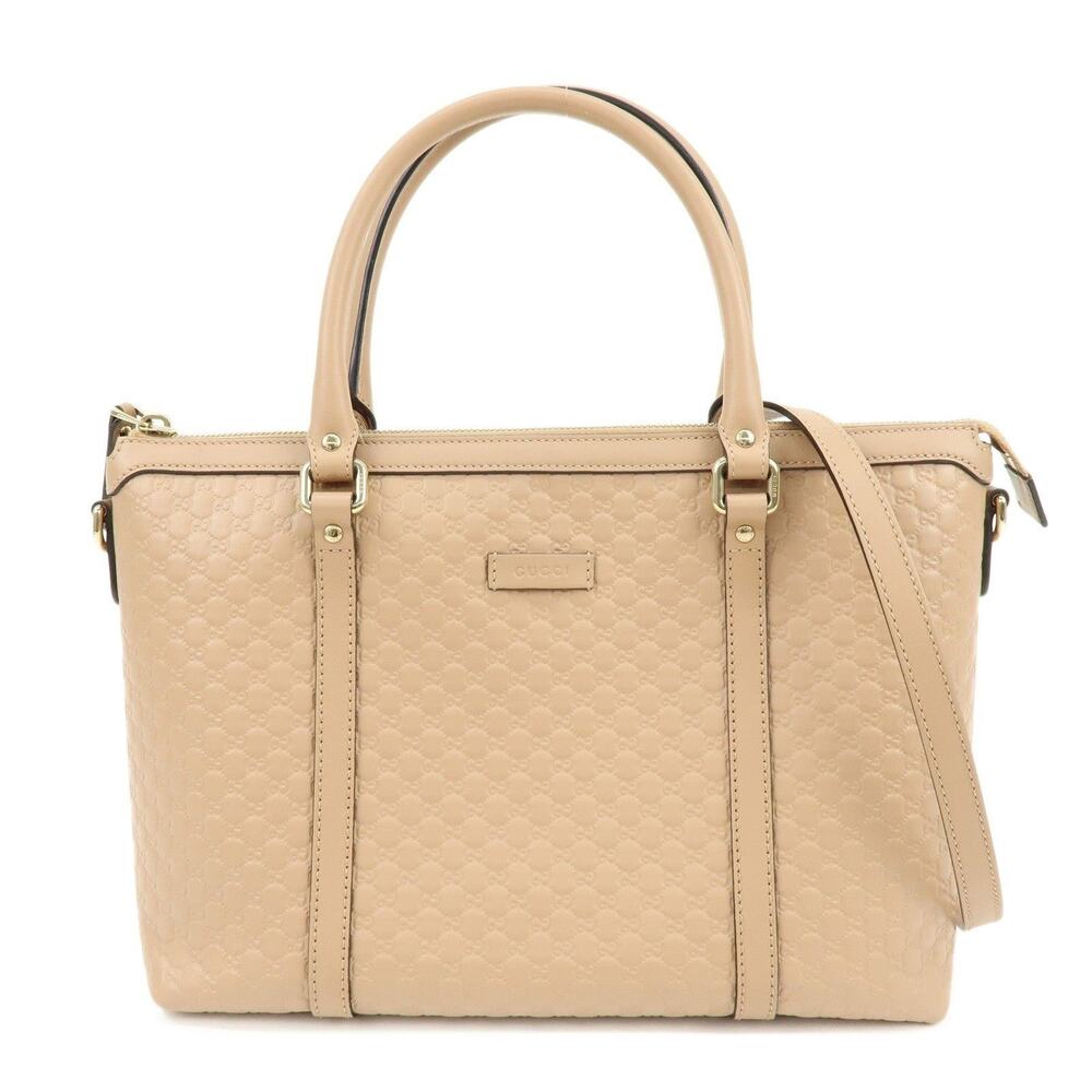 Gucci Microguccissima Leather Handbag Beige